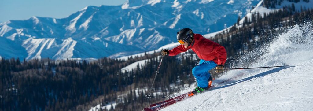 A skier using the EPIC Pass at Park City ski resort