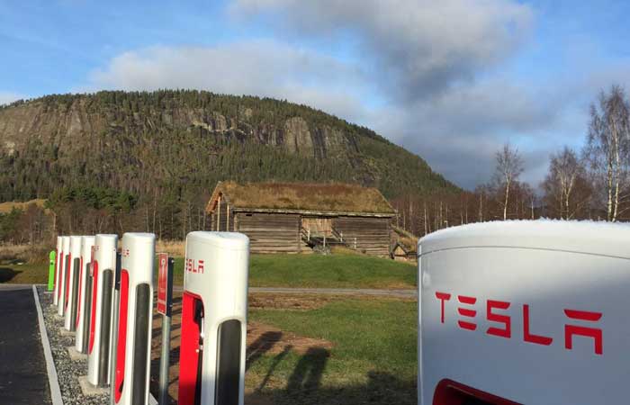 Charging points in the Alps