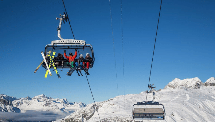 snowboarding in Switzerland