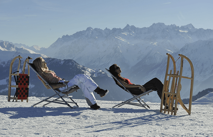 Soaking up the sun in Verbier 