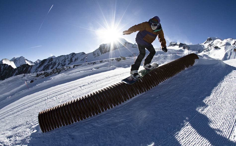 Snowboarding in Kaprun