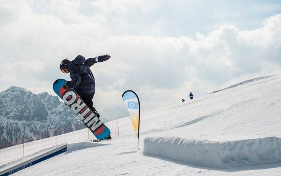 Snowboarding in Kronplatz