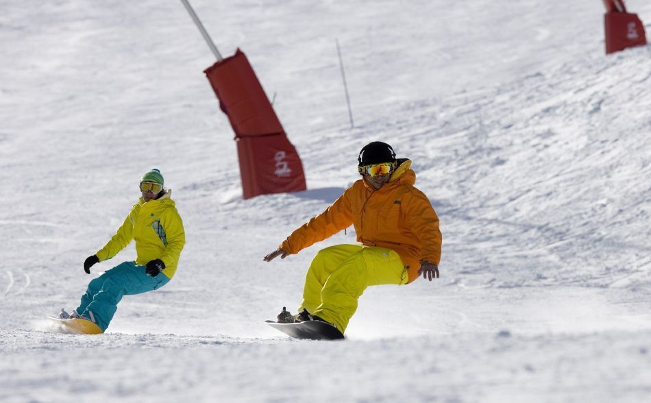 Snowboarding in Les Arcs