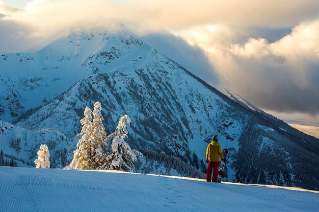 Snowboarding in Revelstoke