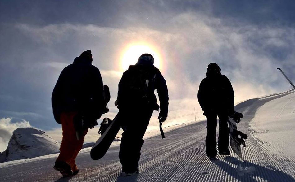 Snowboarding in Serre Chevalier