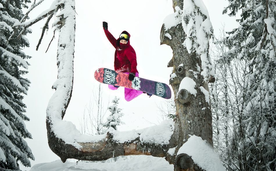 Snowboarding in Châtel