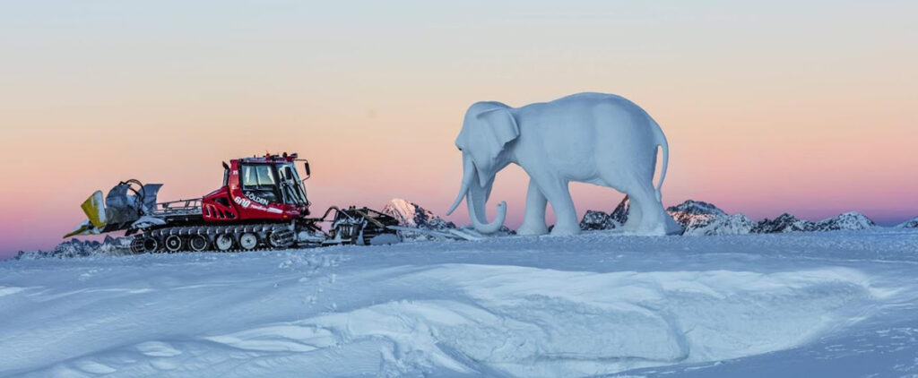 Snow Plough at Sunset